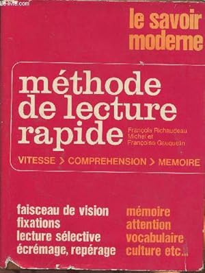 Bild des Verkufers fr Cours de lecture rapide- Vitesse/comprhension/mmoire zum Verkauf von Le-Livre