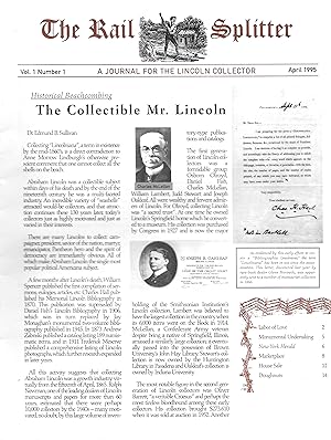 THE RAIL SPLITTER. A JOURNAL FOR THE LINCOLN COLLECTOR.