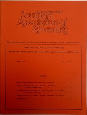 The Bulletin of the Southern Association of Africanists. June, 1977. Vol. V. No. 2