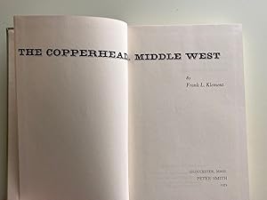 Seller image for The Copperheads in the Middle West for sale by M.S.  Books