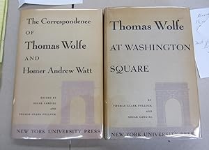 Imagen del vendedor de The Correspondence of Thomas and Homer Andrew Watt and Thomas Wolfe at Washington Square; Two Volume Set a la venta por Midway Book Store (ABAA)