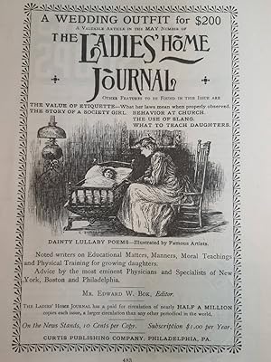 Immagine del venditore per Advertiseent for Ladies Home Journal "A Wedding Outfit for $200" venduto da Hammonds Antiques & Books