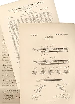 Original 1903 Lever-Filled Fountain Pen patent assignment given to inventor and manufacturer John...