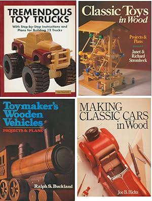 Lot of 4 Wooden Vehicle/Toy Pattern Instruction Books Woodworling