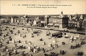 Bild des Verkufers fr Ansichtskarte / Postkarte Berck Plage Pas de Calais, Vue prise par Cerfs Volants Gomes et Cie en face du Grand Casino zum Verkauf von akpool GmbH