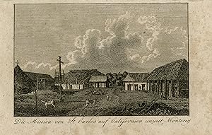 Antique Print-ST. CARLOS MISSION IN MONTEREY IN CALIFORNIA-Anonymous-1802-1813