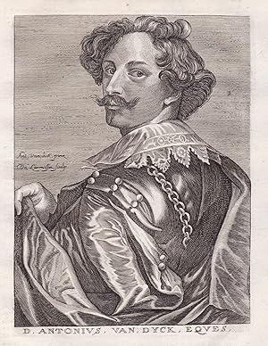 Bild des Verkufers fr D. Antonius van Dyck, Eques"- Anthonis van Dyck (1599-1641) painter Maler peintre Portrait zum Verkauf von Antiquariat Steffen Vlkel GmbH