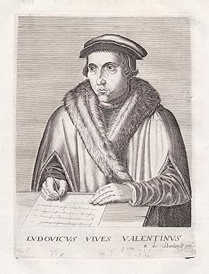 Seller image for "Ludovicus Vives Valentinus" - Juan Luis Vives (1492-1540) Spanish Humanist philosopher Renaissance humanista Espana Spain Spanien for sale by Antiquariat Steffen Vlkel GmbH