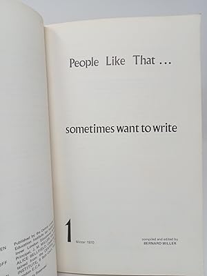 Seller image for People Like That. sometimes want to write for sale by ROBIN SUMMERS BOOKS LTD