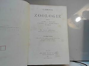 Bild des Verkufers fr lments de zoologie zum Verkauf von JLG_livres anciens et modernes