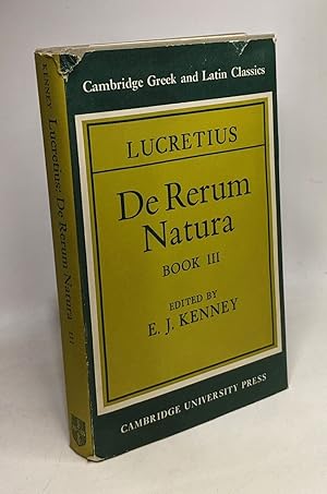 Seller image for Lucretius: De Rerum Natura Book 3 - Cambridge Greek and Latin Classics for sale by crealivres