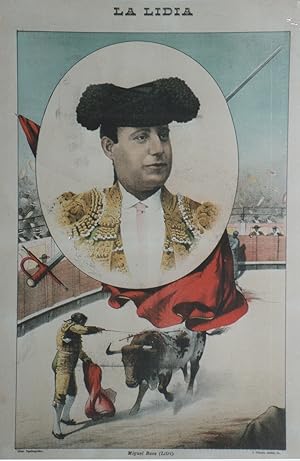 "MIGUEL BAEZ" Imagerie originale entoilée pour LA LIDIA (1899) / Typo-litho R. ESTEBAN / Imp. J. ...