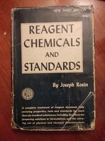 Image du vendeur pour Reagent chemicals and standards mis en vente par librisaggi