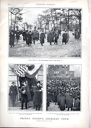 Immagine del venditore per PRINT: "Prince Henry's American Tour".photos from Harper's Weekly, March 15, 1902 venduto da Dorley House Books, Inc.