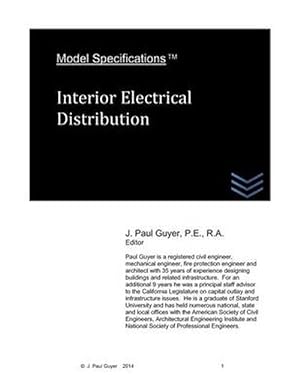 Image du vendeur pour Model Specifications: Interior Electrical Distribution (Paperback) mis en vente par Grand Eagle Retail