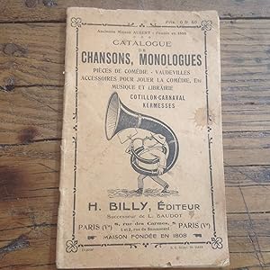 Catalogue de Chansons, Monologues .