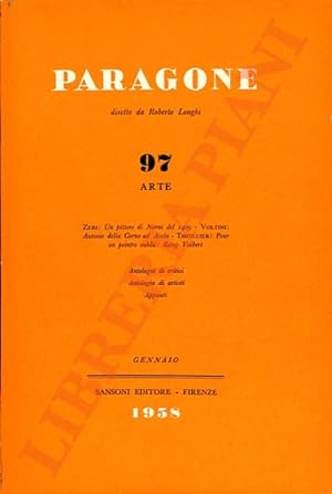 Paragone. Mensile di arte figurativa e letteratura diretto da Roberto Longhi. Arte. 1958.