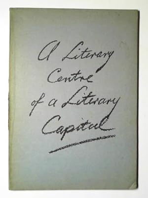 Imagen del vendedor de A literary centre of a literary capital a la venta por Cotswold Internet Books