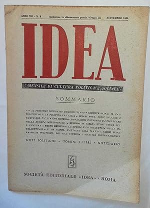 Idea. Mensile di cultura politica e sociale. Anno XII -N.9