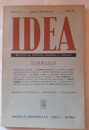 Idea. Mensile di cultura politica e sociale. Anno VI.- N.3