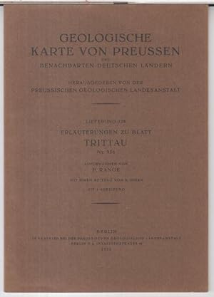 Bild des Verkufers fr Erluterungen zu Blatt Trittau, Nr. 936 ( = Geologische Karte von Preussen und benachbarten deutschen Lndern, Lieferung 320 ). zum Verkauf von Antiquariat Carl Wegner