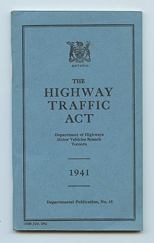 The Ontario Highway Traffic Act, 1941