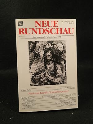 Bild des Verkufers fr Neue Rundschau 96. Jahrgang 1985, Heft 1 zum Verkauf von ANTIQUARIAT Franke BRUDDENBOOKS