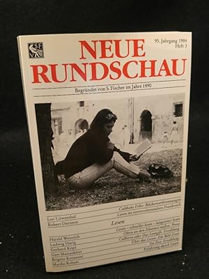 Bild des Verkufers fr Neue Rundschau Heft 3, 95. Jahrgang 1984 zum Verkauf von ANTIQUARIAT Franke BRUDDENBOOKS