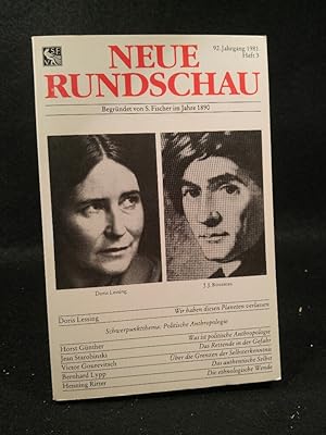 Seller image for Neue Rundschau . Jahrgang 92, Heft 3 for sale by ANTIQUARIAT Franke BRUDDENBOOKS