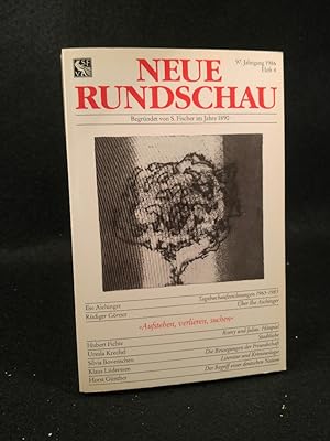 Imagen del vendedor de Neue Rundschau. 97. Jahrgang 1986, Heft 4 Aufstehen, verlieren, suchen a la venta por ANTIQUARIAT Franke BRUDDENBOOKS