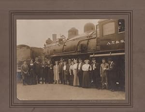 Vintage photograph of Train cars and people taken for the Santa Fe Employee's Magazine 1740 Railw...