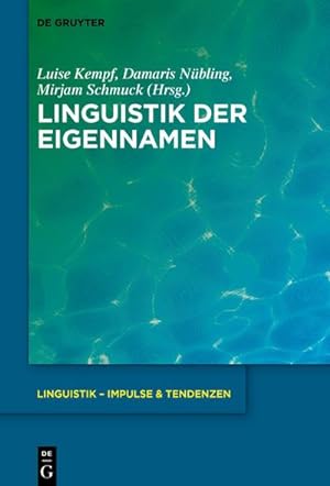 Seller image for Linguistik der Eigennamen for sale by AHA-BUCH GmbH
