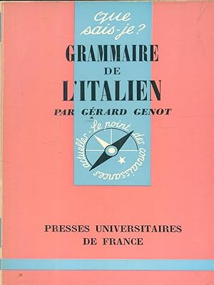 Bild des Verkufers fr Grammaire de l'italien zum Verkauf von Librodifaccia