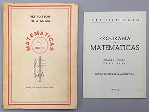 Imagen del vendedor de Matemticas 4 Curso (plan 1938) + Programa maestro a la venta por Els llibres de la Vallrovira