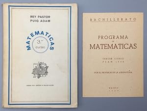 Imagen del vendedor de Matemticas 3 Curso (plan 1938) + Programa maestro a la venta por Els llibres de la Vallrovira