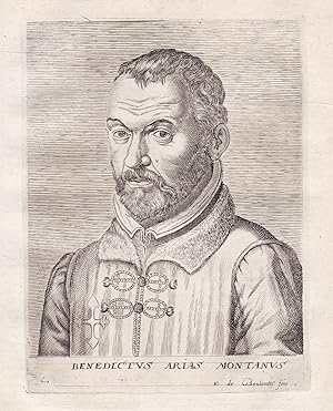 Seller image for "Bendictus Arias Montanus"- Benito Arras Montano Montanus (1527-1598) Orientalist Sevilla Portrait for sale by Antiquariat Steffen Vlkel GmbH
