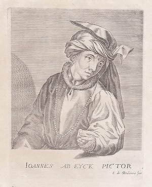 Seller image for "Ioannes ab Eyck Pictor"- Jan van Eyck (c.1390-1441) painter peintre Maler Portrait for sale by Antiquariat Steffen Vlkel GmbH