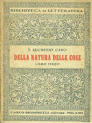 Bild des Verkufers fr Della natura delle cose. Libro terzo zum Verkauf von Librodifaccia