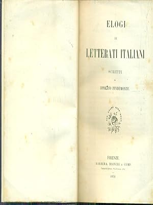 Bild des Verkufers fr Elogi di letterati italiani zum Verkauf von Librodifaccia