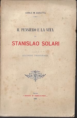 Il pensiero e la vita di Stanislao Solari : ricordi personali