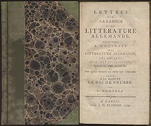 Lettres sur la langue et la litterature allemande, relatives a l'ouvrage de la litterature allema...