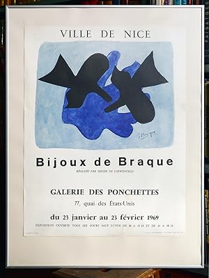 BIJOUX DE BRAQUE, Affiche originale lithographique 1969.