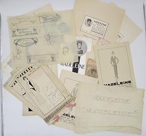 Ensemble de documents relatifs à la maison de couture Madeleine