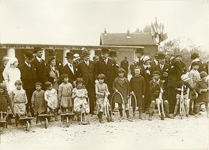 "Inauguration du SQUARE d'ENFANTS Place Marcel Sembat le 16 mai 1931 par le Docteur Le Mée, Mr Ed...