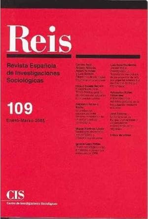 Seller image for Revista espaola de Investigaciones Sociolgicas, 109. Enero - Marzo 2005 for sale by SOSTIENE PEREIRA