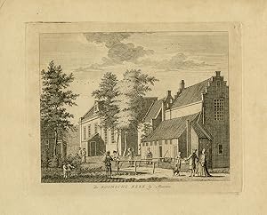 Antique Print-The church in Maarssen-Utrecht-The Netherlands-Schouten-ca. 1770