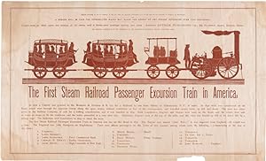THE FIRST STEAM RAILROAD PASSENGER EXCURSION TRAIN IN AMERICA