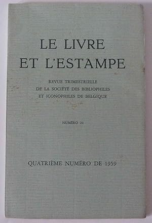 Le Livre et l'Estampe : Revue de la Société des Bibliophiles et Iconophiles de Belgique. Numéro 2...