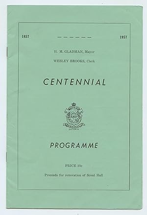 Bild des Verkufers fr Centennial Programme 1857-1957 zum Verkauf von Attic Books (ABAC, ILAB)