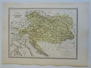 Austria-Hungary Hapsburg Empire Croatia Bohemia Dalmatia c. 1870 Fosset map